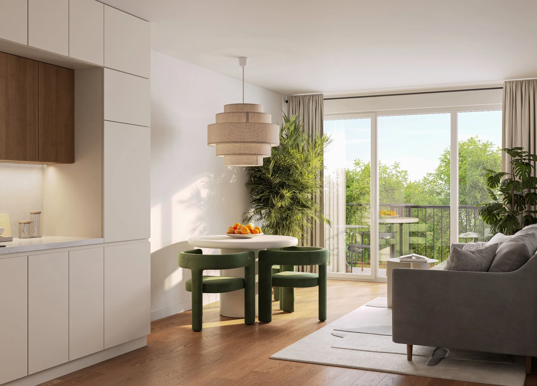 Helle Wohnung mit Balkonblick – Atelierhof Berlin